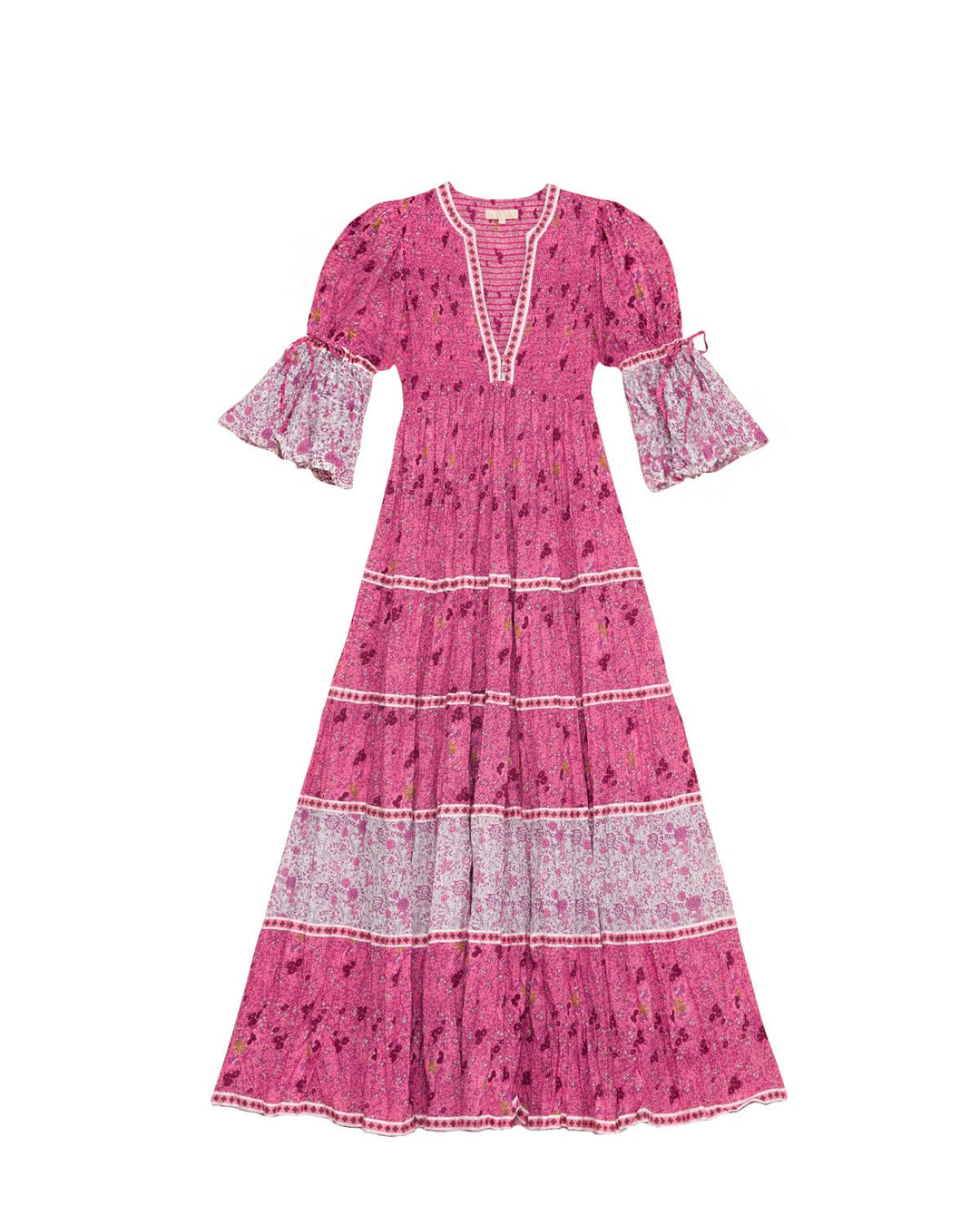 Twisted Maxi Dress Pink Flower Combo | Kjoler | Smuk - Dameklær på nett