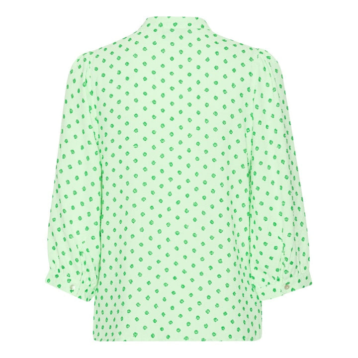 Vanessa Shirt Nude W. Green Flowers | Skjorter og bluser | Smuk - Dameklær på nett