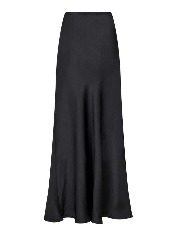 Vicky Heavy Sateen Skirt Black | Skjørt | Smuk - Dameklær på nett