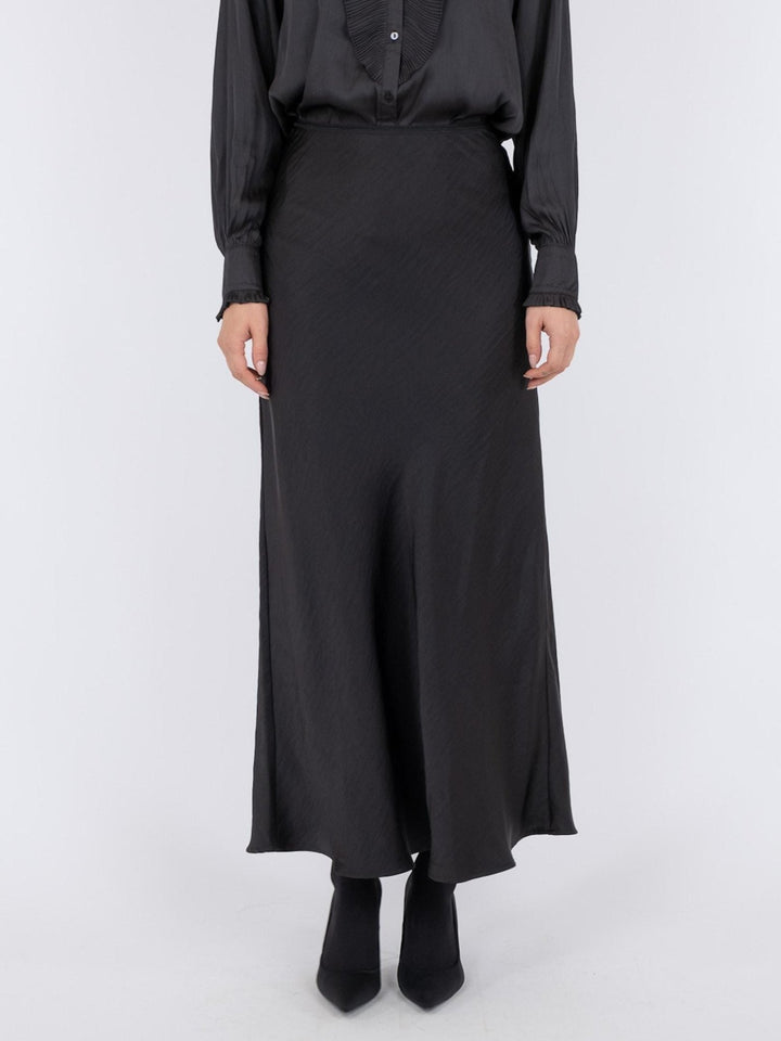 Vicky Heavy Sateen Skirt Black | Skjørt | Smuk - Dameklær på nett