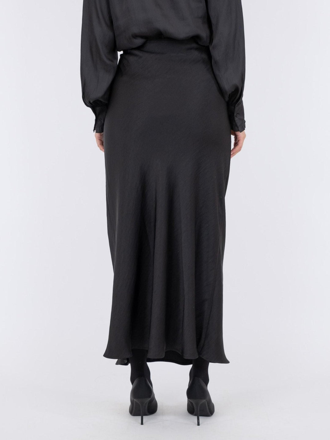 Vicky Heavy Sateen Skirt Black | Skjørt | Smuk - Dameklær på nett