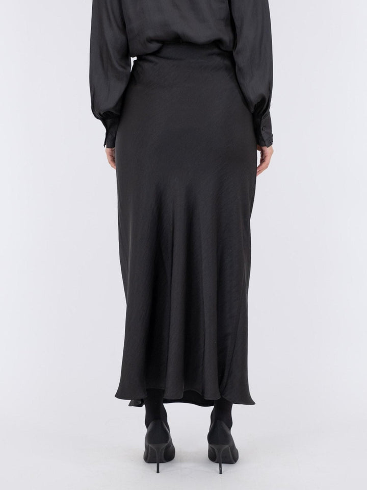 Vicky Heavy Sateen Skirt Black | Skjørt | Smuk - Dameklær på nett
