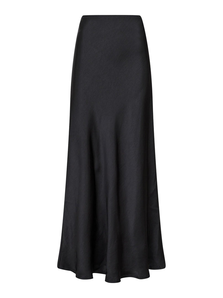 Vicky Heavy Sateen Skirt Black | Skjørt | Smuk - Dameklær på nett