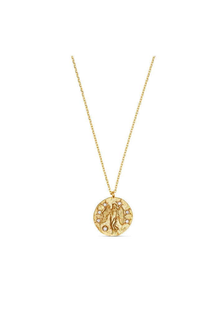 Virgo Zodiac Necklace Pale Gold | Accessories | Smuk - Dameklær på nett