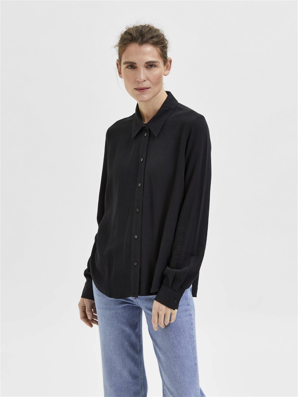 Viva Ls Shirt Black | Skjorter og bluser | Smuk - Dameklær på nett