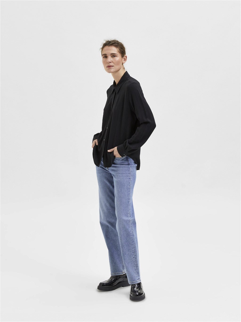 Viva Ls Shirt Black | Skjorter og bluser | Smuk - Dameklær på nett