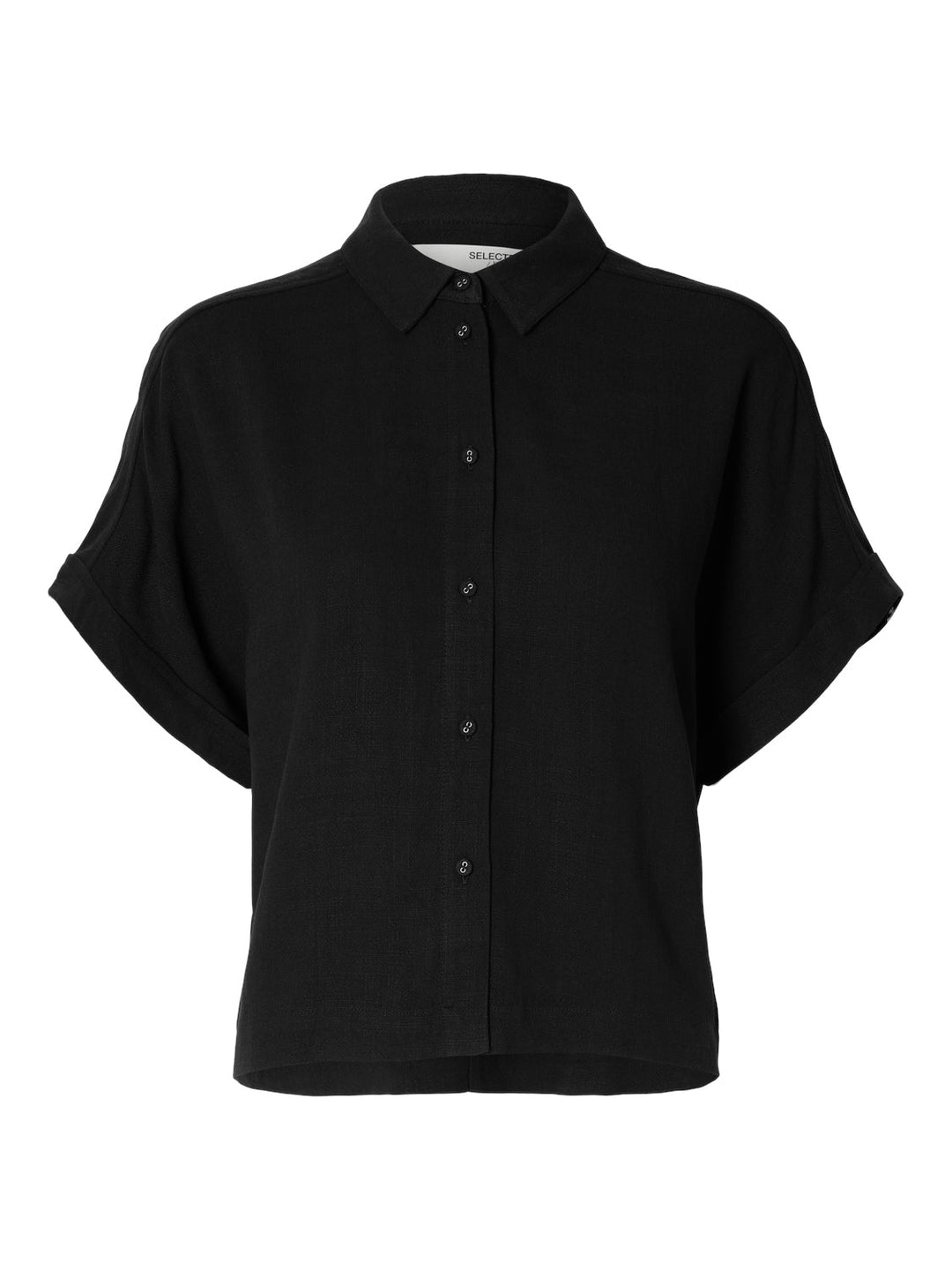 Viva Ss Cropped Shirt Black | Skjorter og bluser | Smuk - Dameklær på nett