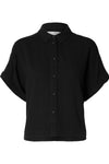 Viva Ss Cropped Shirt Black