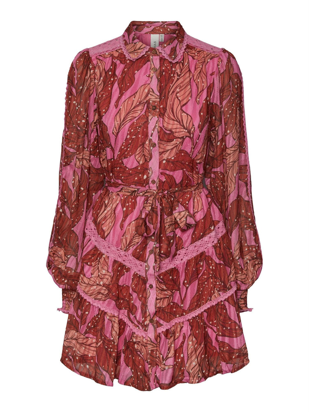 Yasacacia Lurex Ls Dress S. Aurora Pink | Kjoler | Smuk - Dameklær på nett