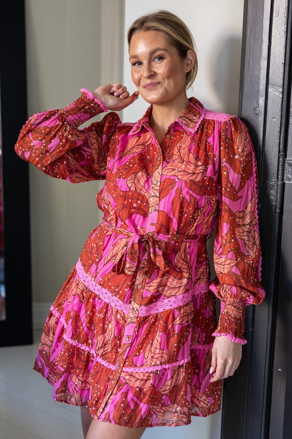 Yasacacia Lurex Ls Dress S. Aurora Pink | Kjoler | Smuk - Dameklær på nett