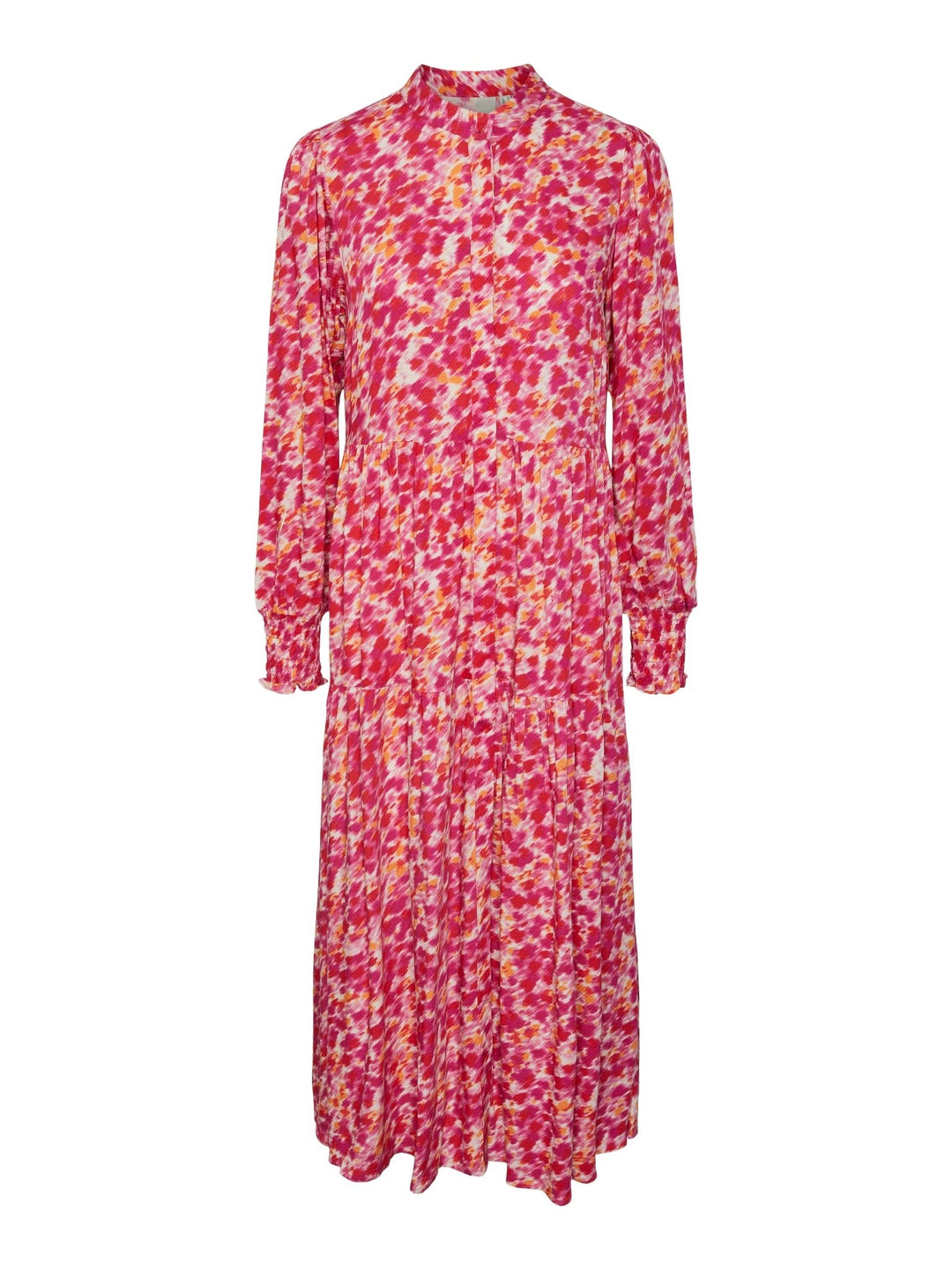 Yasalira Ls Long Shirt Dress Raspberry Sorbet Fuzzy Flower | Kjoler | Smuk - Dameklær på nett