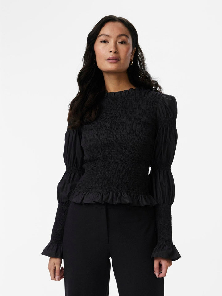Yaschemma Ls Smock Top Black | Topper | Smuk - Dameklær på nett