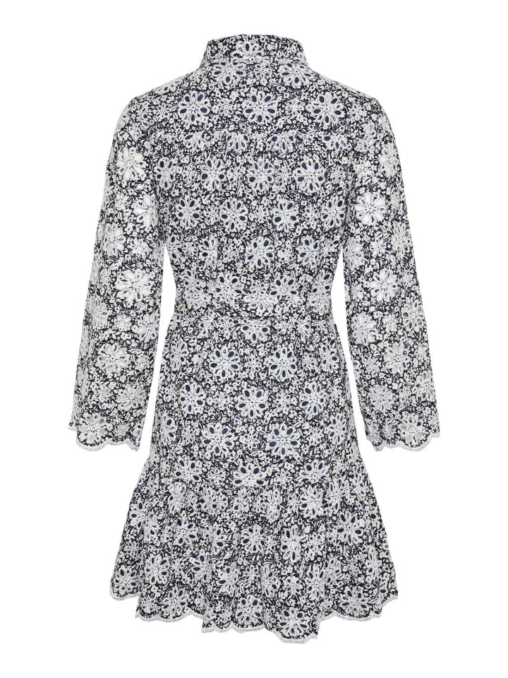 Yascorinna 7/8 Shirt Dress Navy Blazer Corinna Print | Kjoler | Smuk - Dameklær på nett