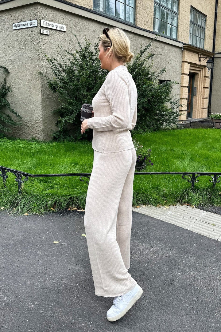 Yasderma Mhw Knit Pant S. Birch | Bukser | Smuk - Dameklær på nett