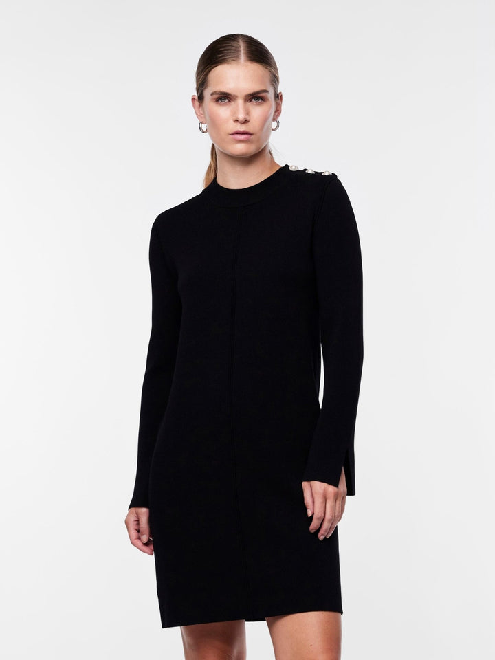 Yasdima Ls Knit Dress S. Black | Kjoler | Smuk - Dameklær på nett