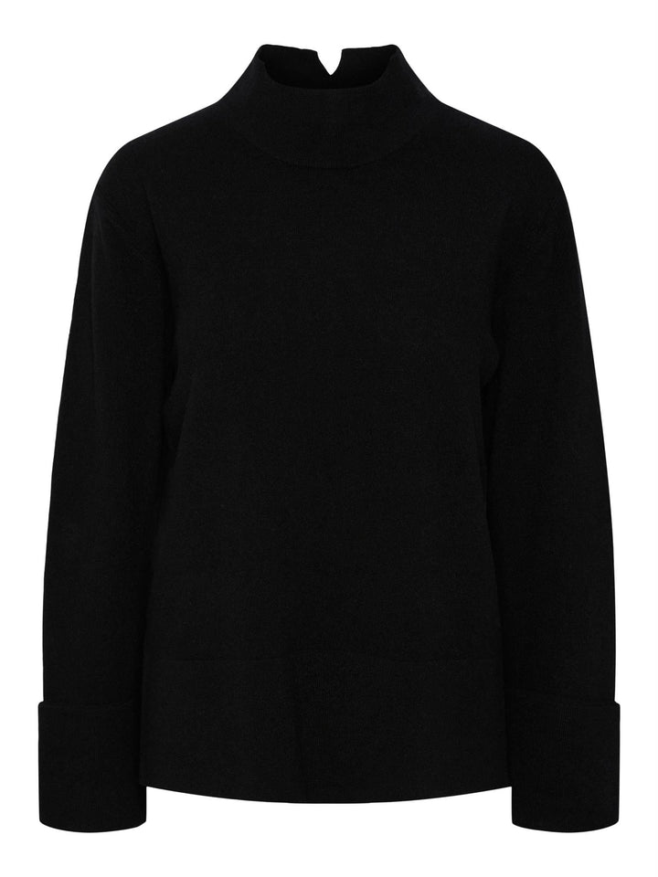 Yasemilie Highneck Knit Pullover Black | Genser | Smuk - Dameklær på nett