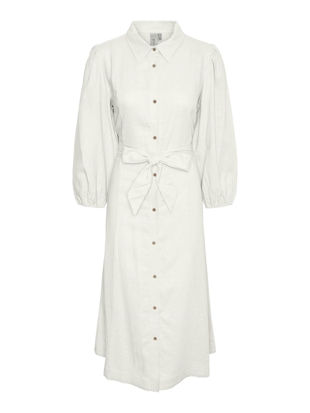 Yasflaxy 3/4 Linen Shirt Dress Star White | Kjoler | Smuk - Dameklær på nett