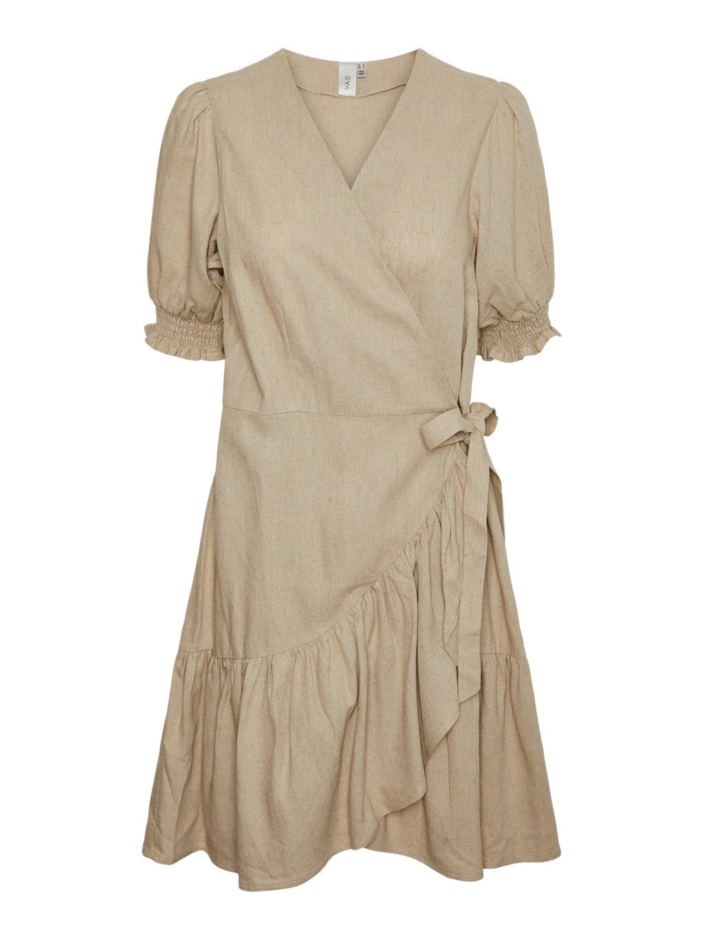 Yasflaxy Ss Wrap Dress Birch | Kjoler | Smuk - Dameklær på nett