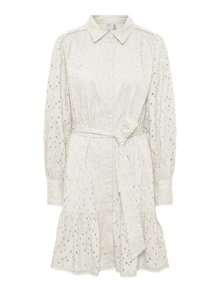 Yashipsa LS Shirt Dress Star White | Kjoler | Smuk - Dameklær på nett