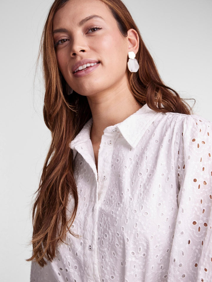 Yashipsa LS Shirt Dress Star White | Kjoler | Smuk - Dameklær på nett