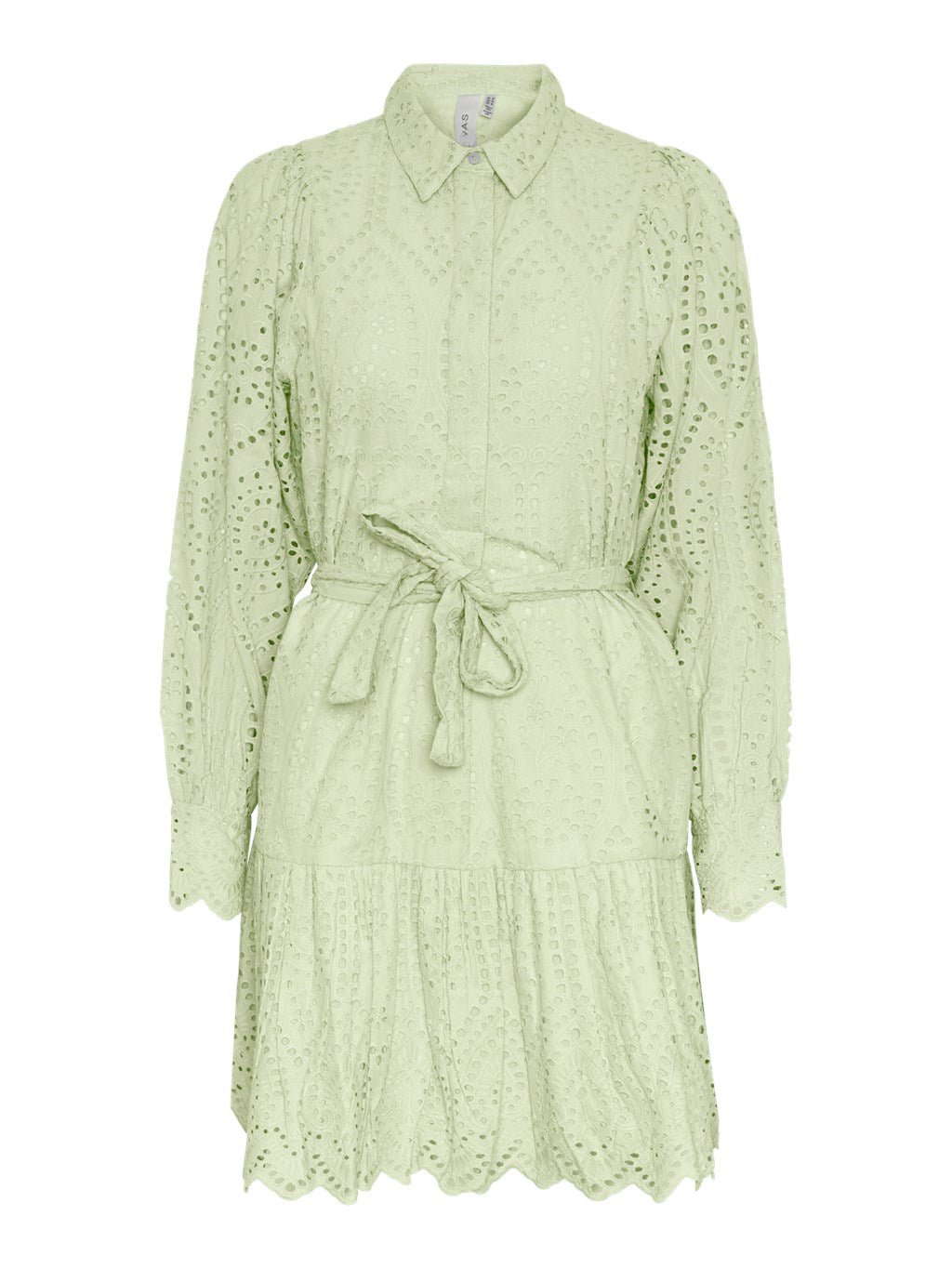 Yasholi Ls Belt Dress Quiet Green | Kjoler | Smuk - Dameklær på nett