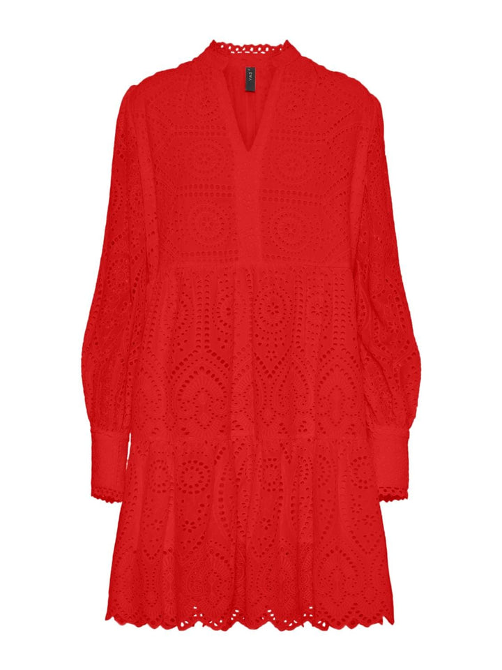 Yasholi Ls Dress S. Fiery Red | Kjoler | Smuk - Dameklær på nett
