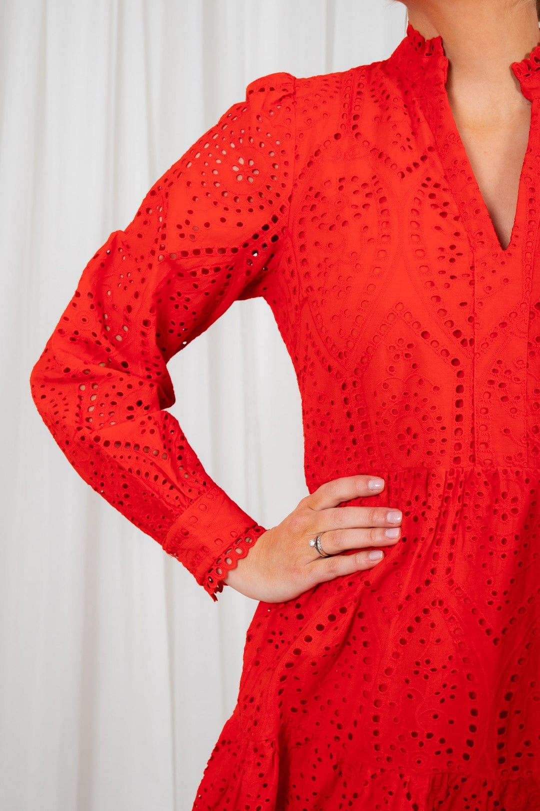 Yasholi Ls Dress S. Fiery Red – Smuk - Dameklær på nett