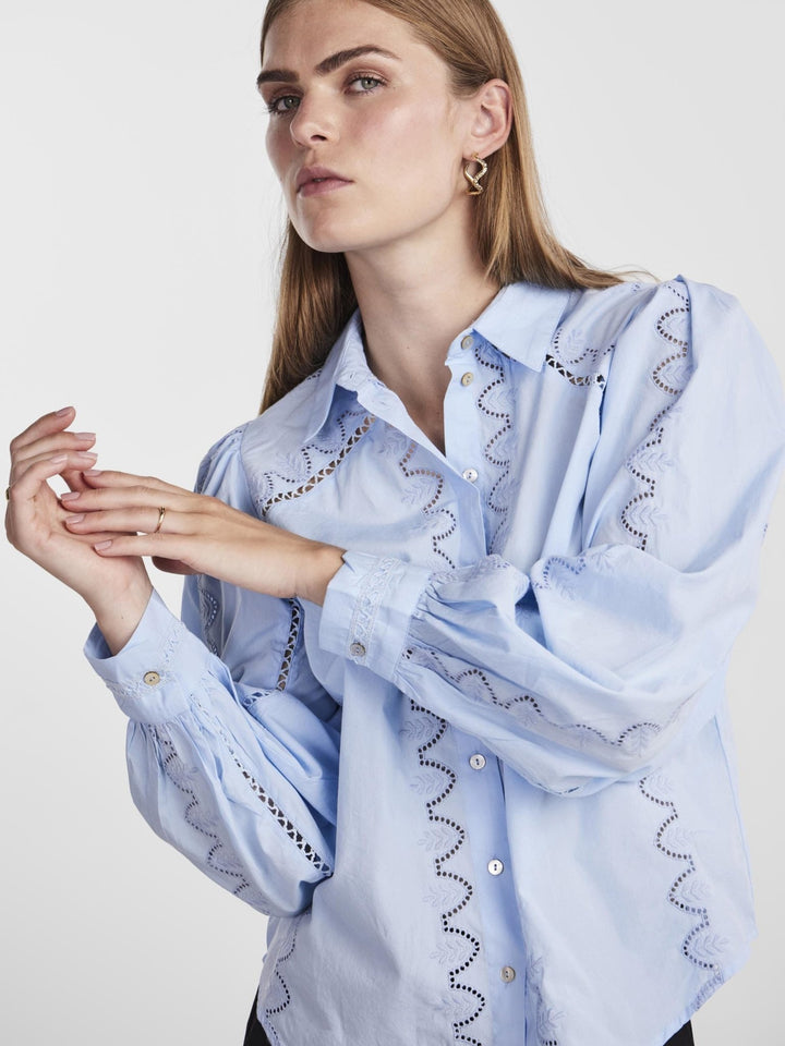 Yaskenora Ls Shirt Clear Sky | Skjorter og bluser | Smuk - Dameklær på nett