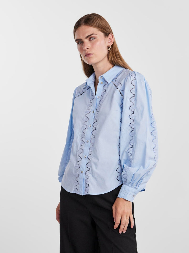 Yaskenora Ls Shirt Clear Sky | Skjorter og bluser | Smuk - Dameklær på nett