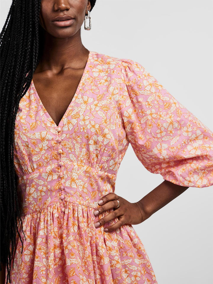 Yaslana 3/4 Shirt Dress Rosebloom | Kjoler | Smuk - Dameklær på nett
