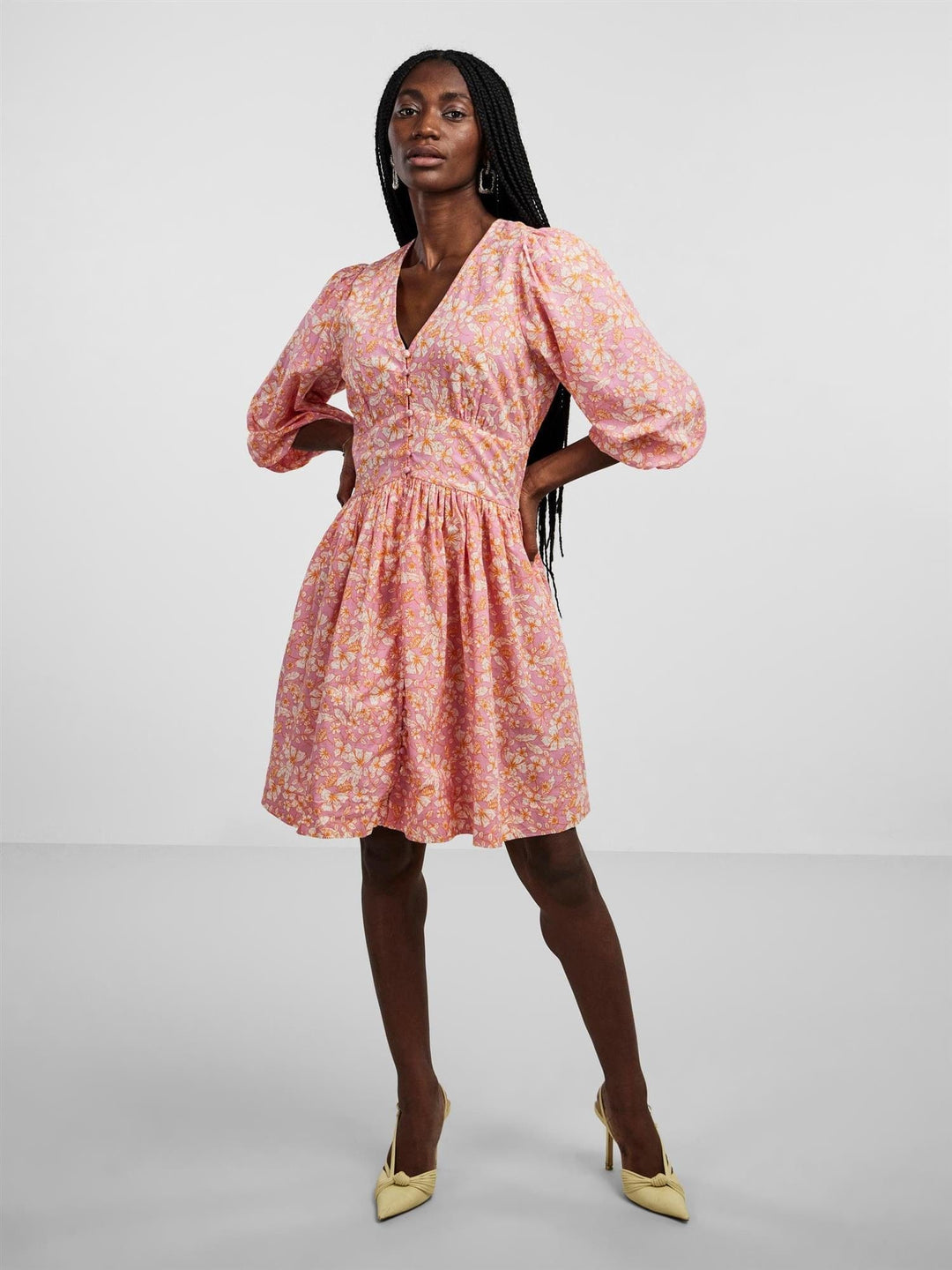 Yaslana 3/4 Shirt Dress Rosebloom | Kjoler | Smuk - Dameklær på nett
