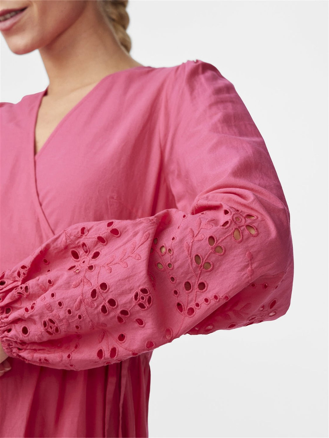 Yasluma Ls Long Wrap Dress Raspberry Sorbet | Kjoler | Smuk - Dameklær på nett