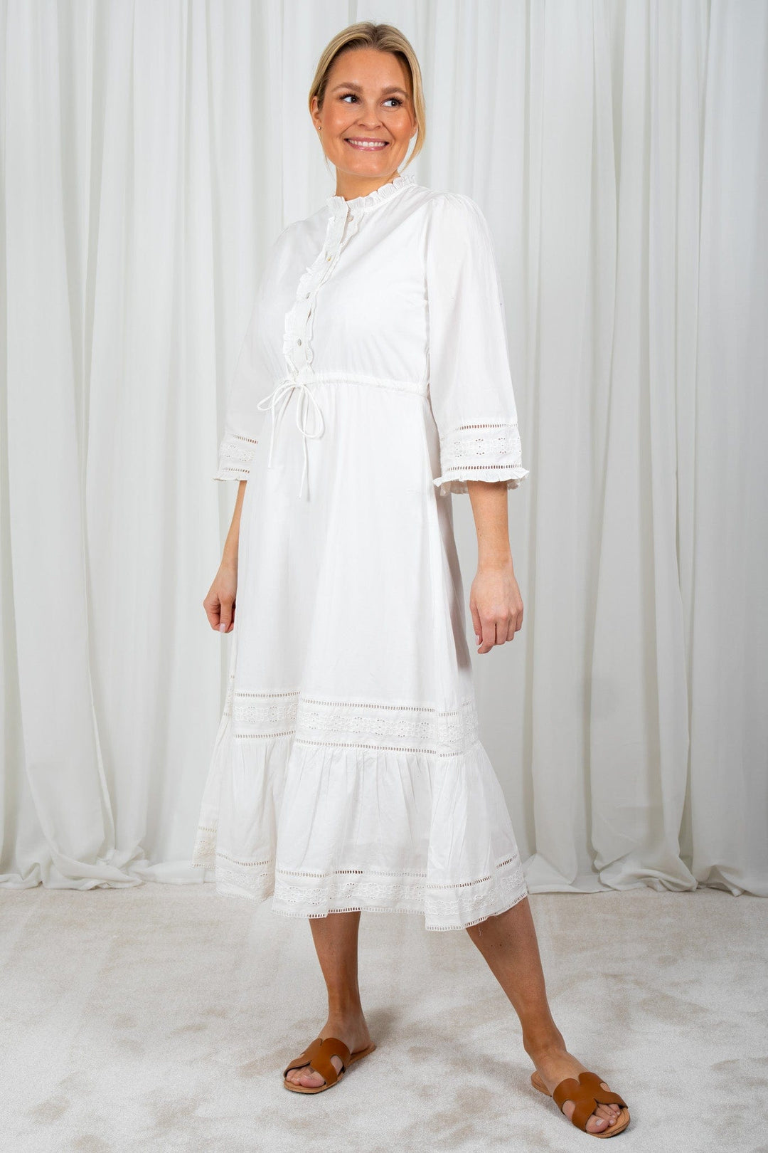 Yasmelinda 3/4 Ankle Dress S. Star White | Kjoler | Smuk - Dameklær på nett