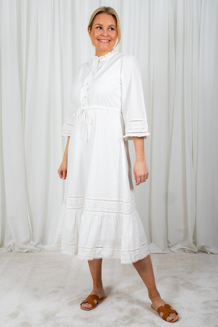 Yasmelinda 3/4 Ankle Dress S. Star White | Kjoler | Smuk - Dameklær på nett