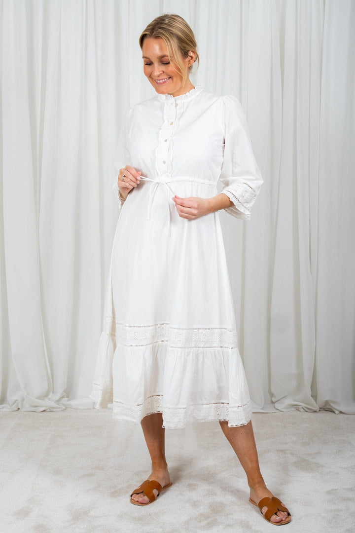 Yasmelinda 3/4 Ankle Dress S. Star White | Kjoler | Smuk - Dameklær på nett