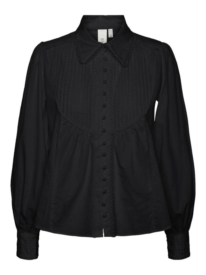Yasmelly Ls Shirt S. Black | Skjorter og bluser | Smuk - Dameklær på nett