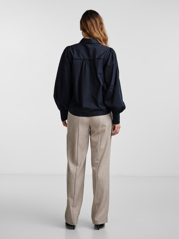 Yasmelly Ls Shirt S. Black | Skjorter og bluser | Smuk - Dameklær på nett