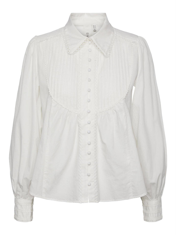 Yasmelly Ls Shirt S. Star White | Skjorter og bluser | Smuk - Dameklær på nett