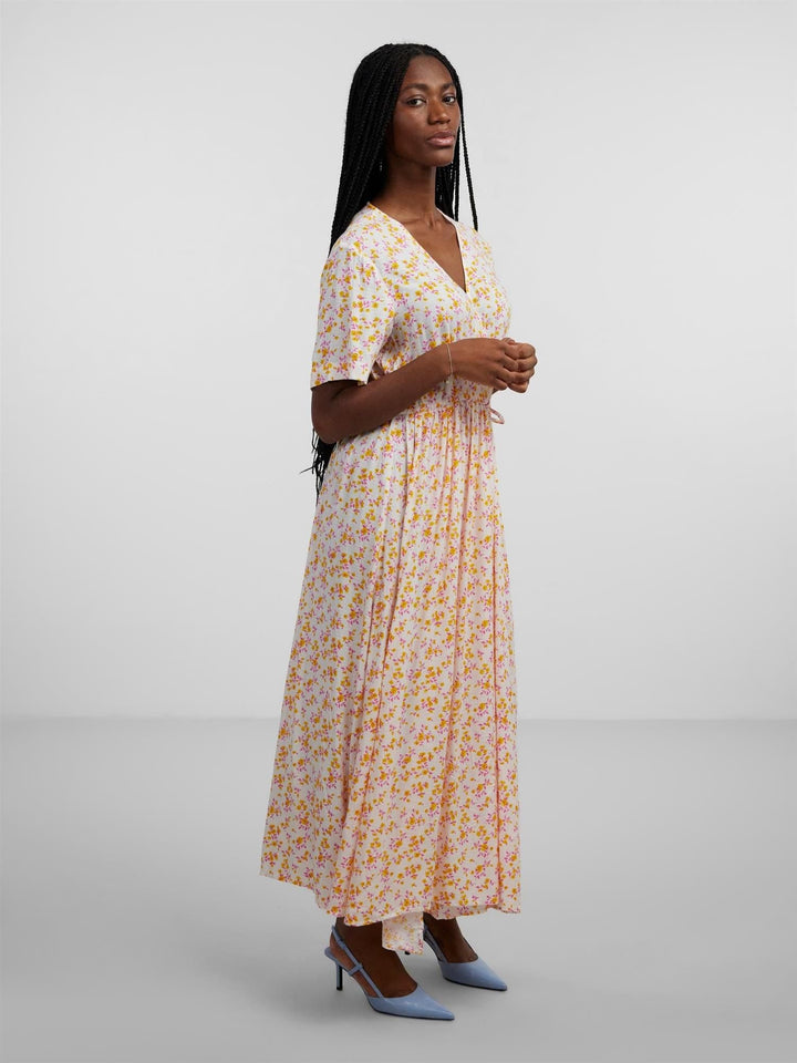 Yasmicca SS Long Wrap Dress S. Star White | Kjoler | Smuk - Dameklær på nett