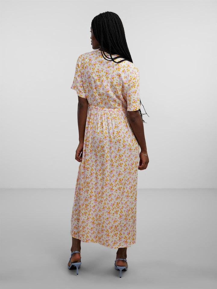 Yasmicca SS Long Wrap Dress S. Star White | Kjoler | Smuk - Dameklær på nett