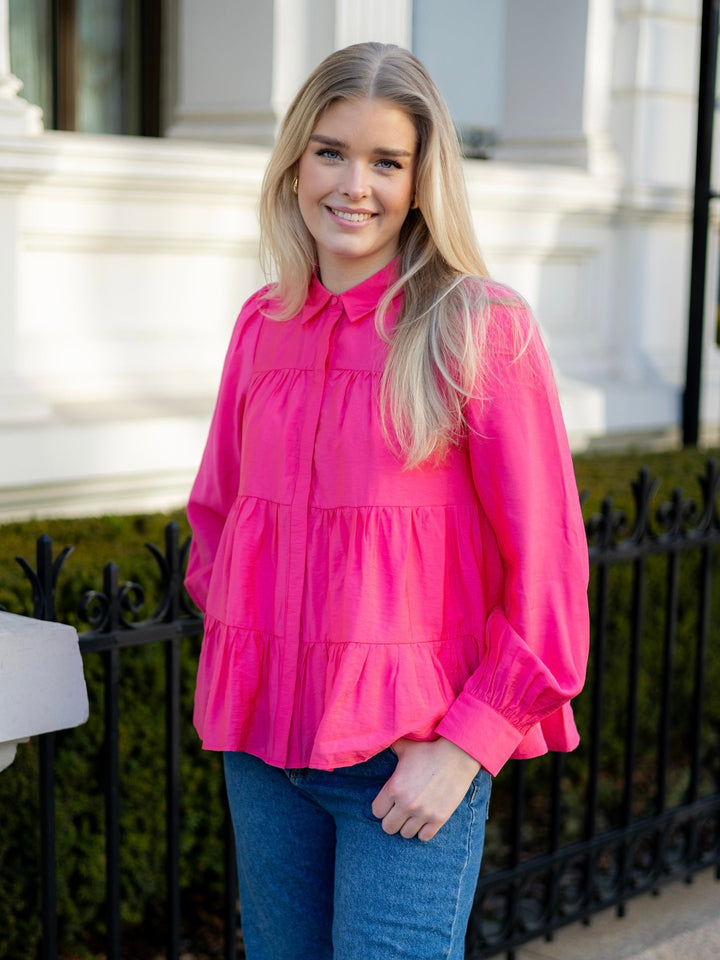 Yaspala Ls Shirt Raspberry Sorbet | Skjorter og bluser | Smuk - Dameklær på nett