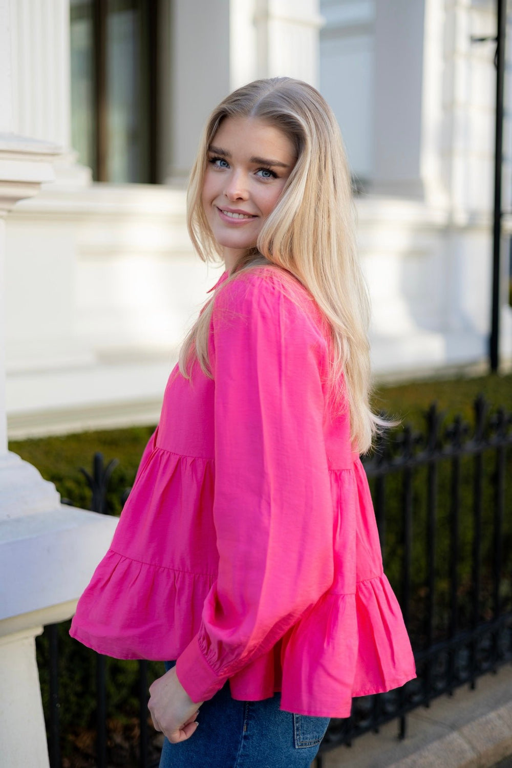 Yaspala Ls Shirt Raspberry Sorbet | Skjorter og bluser | Smuk - Dameklær på nett