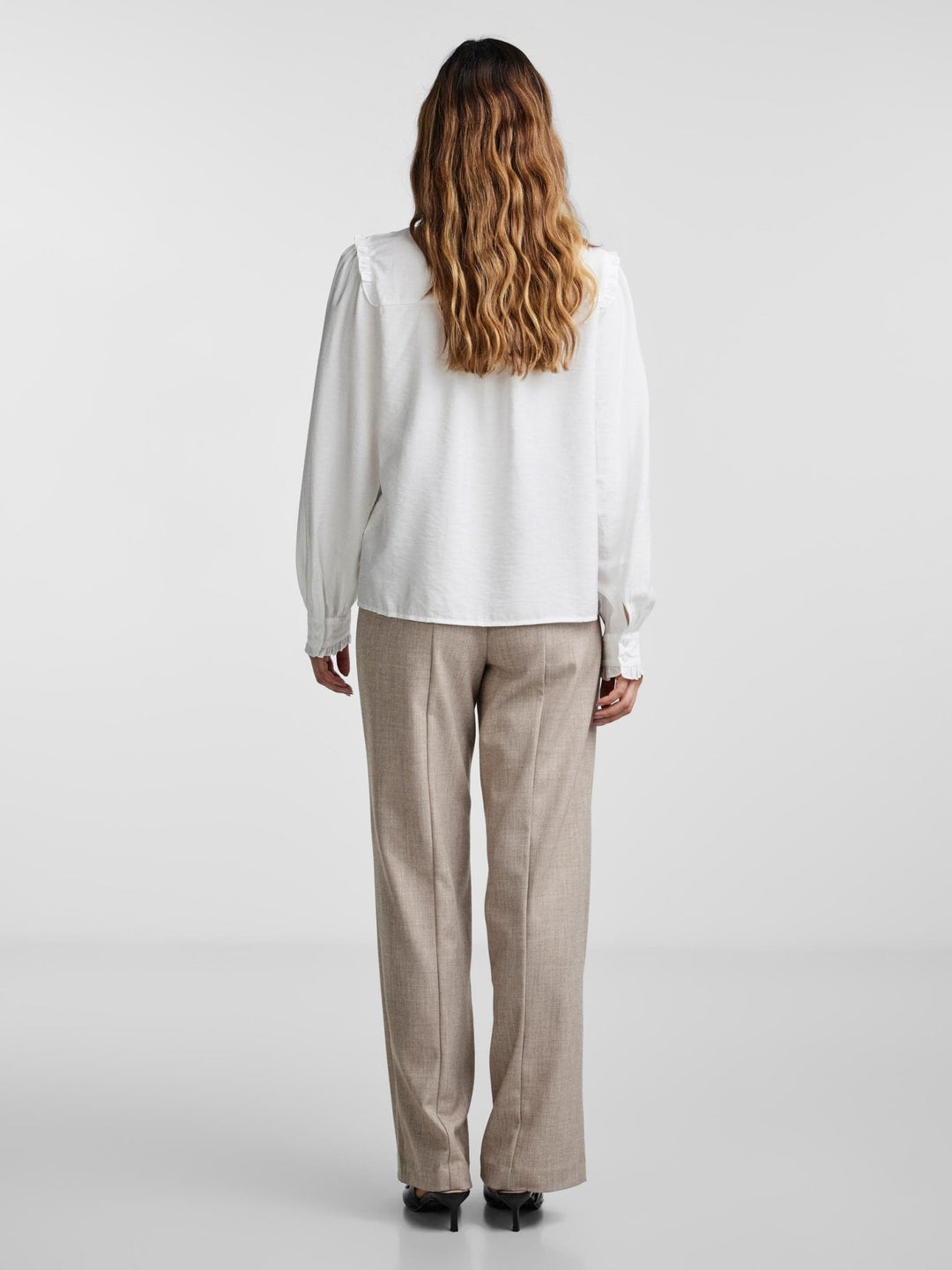 Yaspari Ls Shirt Star White | Skjorter og bluser | Smuk - Dameklær på nett