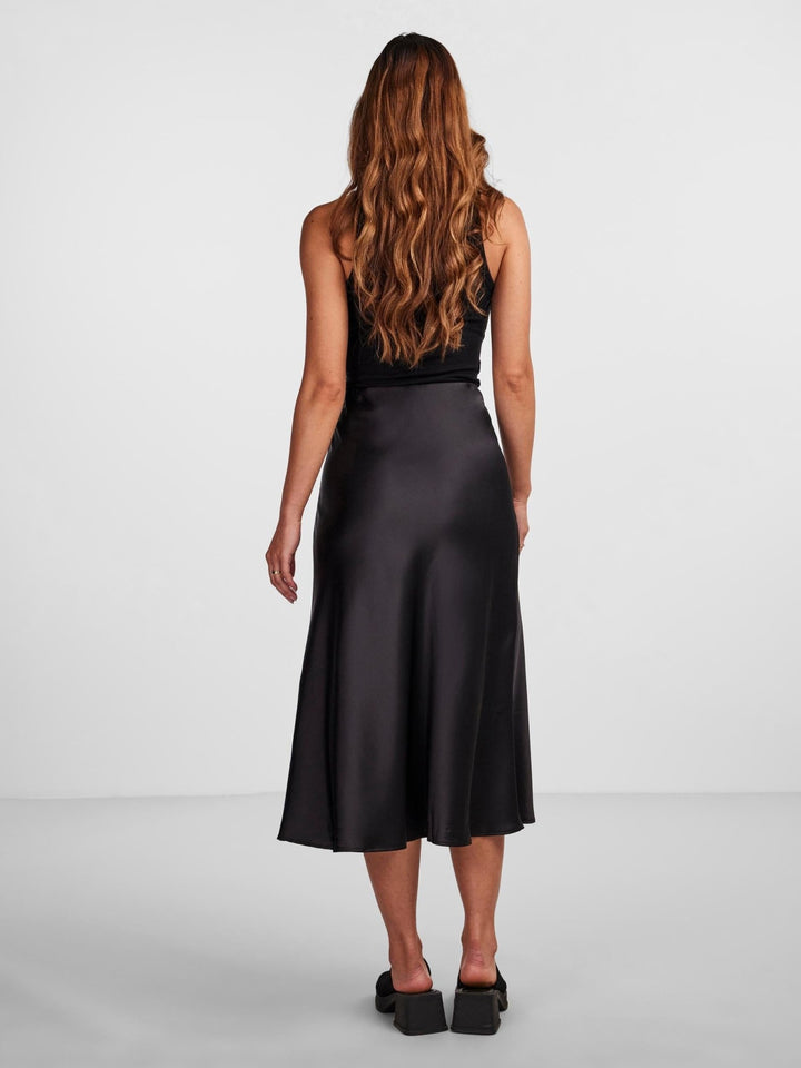Yaspella Hw Midi Skirt Black | Skjørt | Smuk - Dameklær på nett