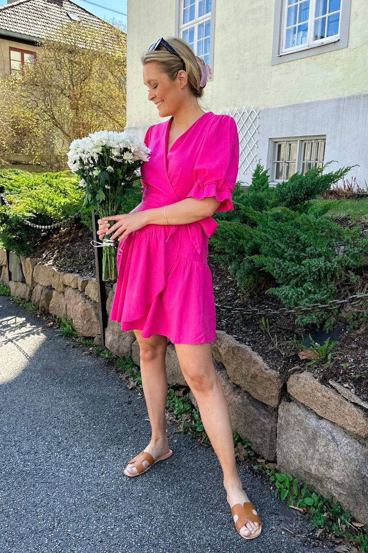 Yasprima 2/4 Wrap Dress Fuchsia Purple | Kjoler | Smuk - Dameklær på nett