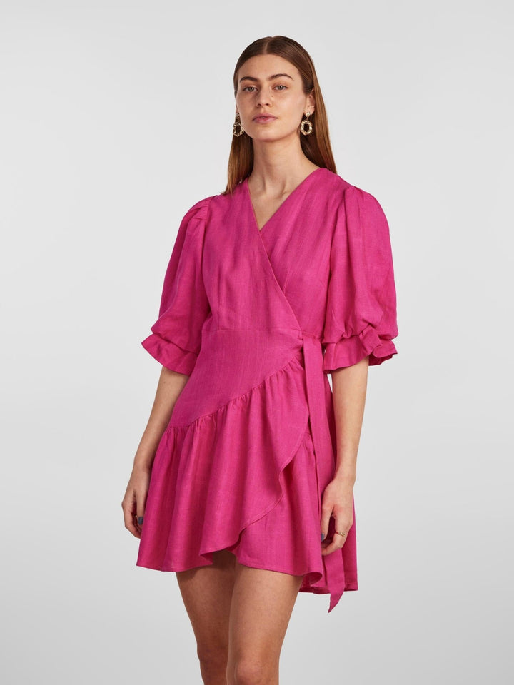 Yasprima 2/4 Wrap Dress Fuchsia Purple | Kjoler | Smuk - Dameklær på nett