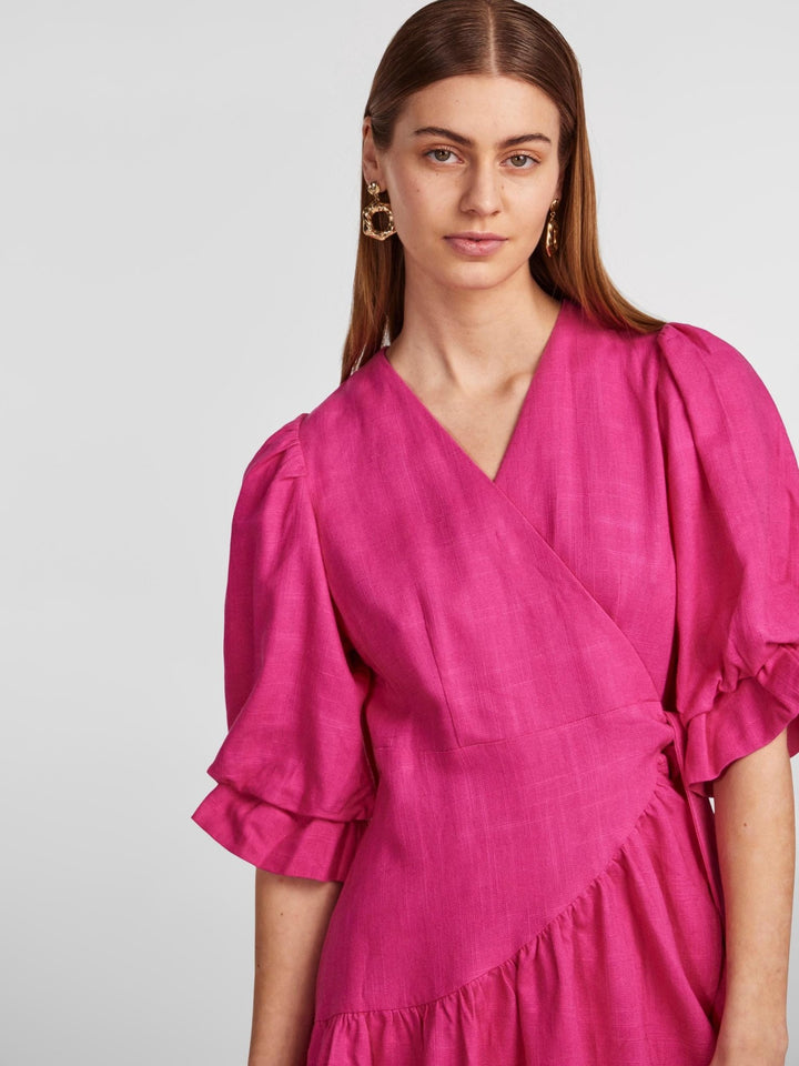 Yasprima 2/4 Wrap Dress Fuchsia Purple | Kjoler | Smuk - Dameklær på nett