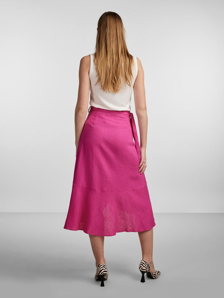 Yasprima Hw Midi Wrap Skirt Fuchsia Purple | Skjørt | Smuk - Dameklær på nett