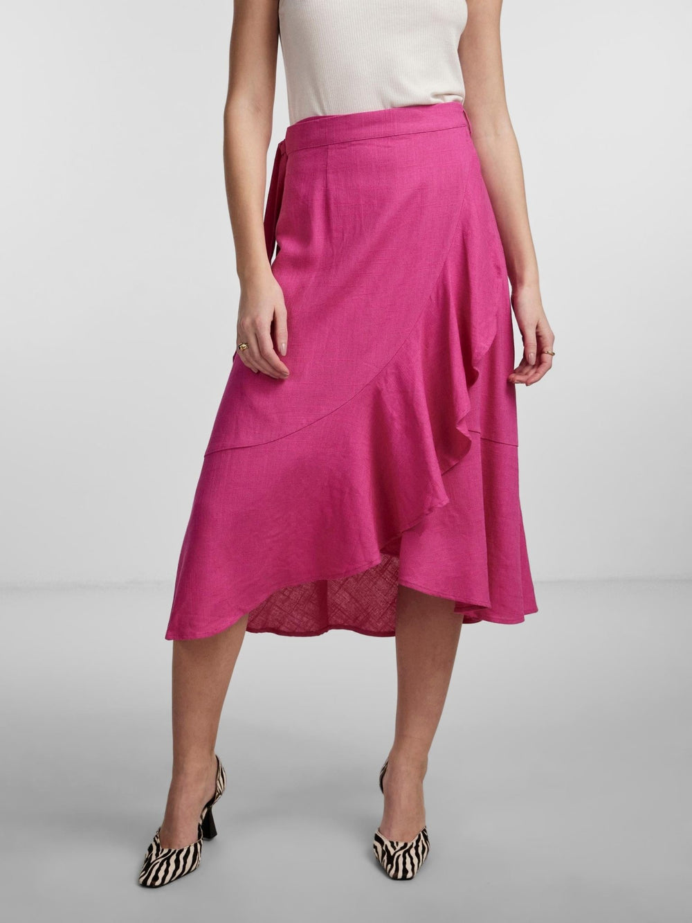 Yasprima Hw Midi Wrap Skirt Fuchsia Purple | Skjørt | Smuk - Dameklær på nett