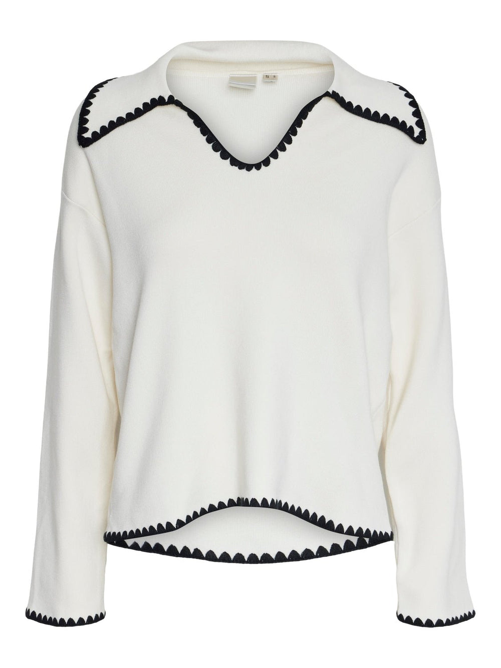 Yasstitch Ls Knit Pullover Birch Black | Genser | Smuk - Dameklær på nett